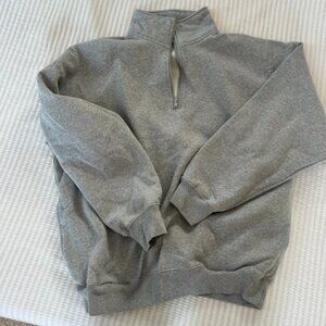 BRANDY MELVILLE oversized grey quarter zip